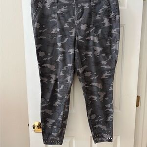 Lane Bryant Gray Pants with Decorative Hem